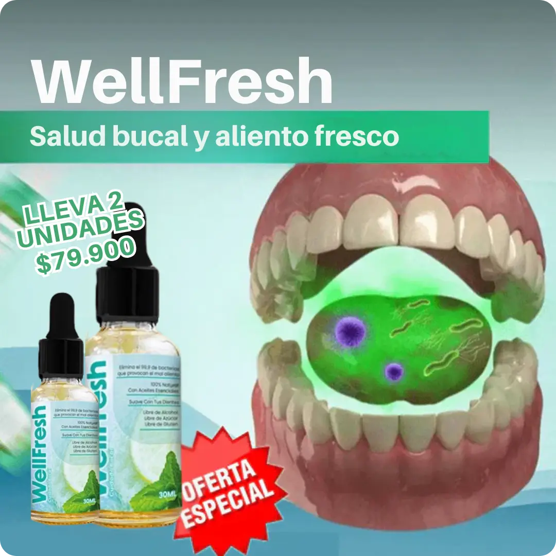GOTAS NATURALES PARA EL MAL ALIENTO Well Fresh®
