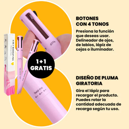 Lápiz de maquillaje 4 en 1 (+ 1 GRATIS)