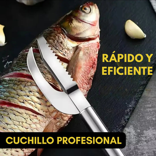 CUCHILLO DESESCAMADOR PROFESIONAL 3 en 1