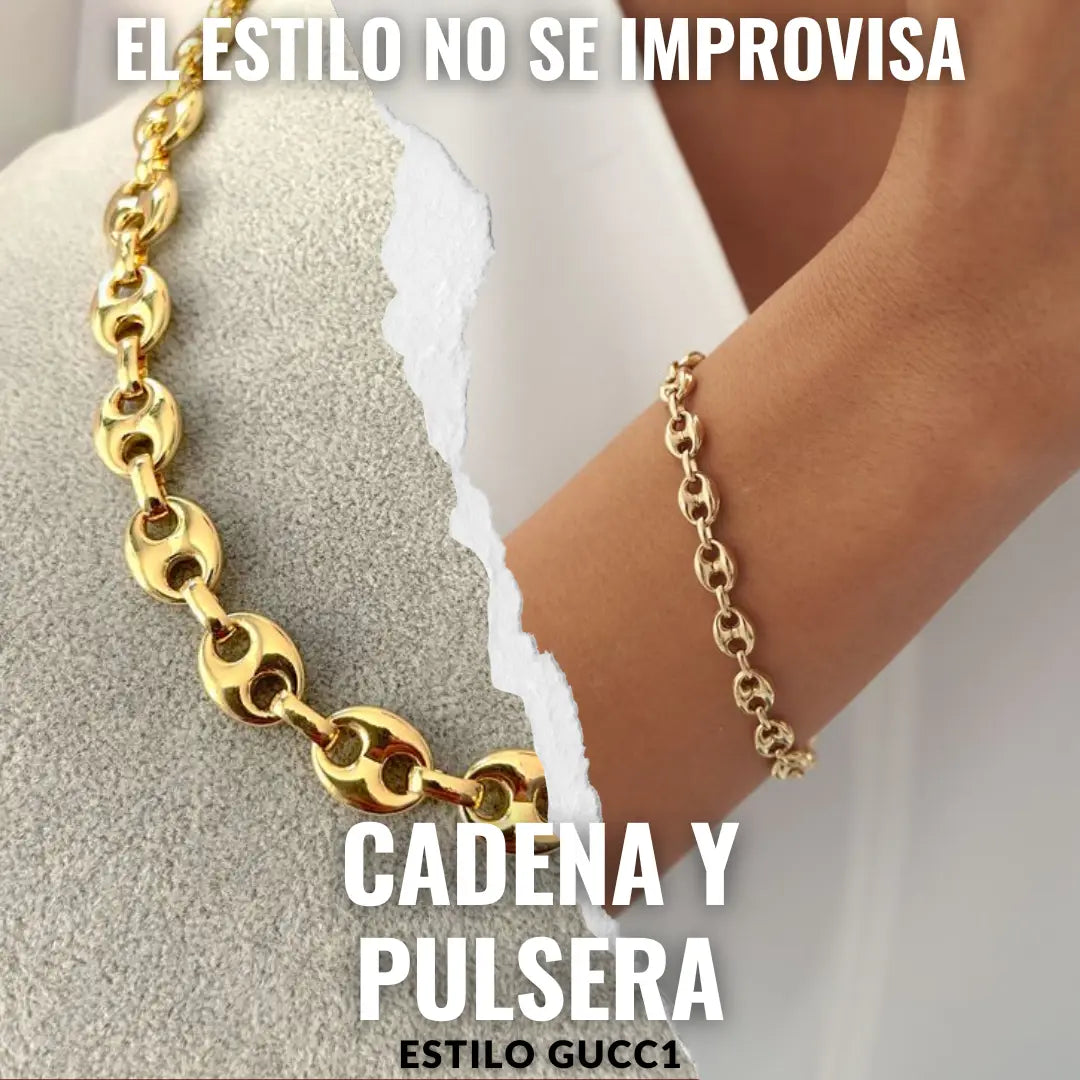 CADENA Y PULSERA GUCC1 ¡EL PODER DE UN ESTILO EXCLUSIVO!