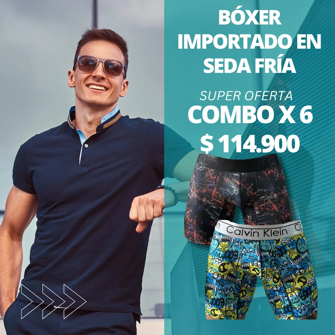 BÓXER IMPORTADO EN SEDA FRÍA ¡LLEVA 6 O 12 UNIDADES!