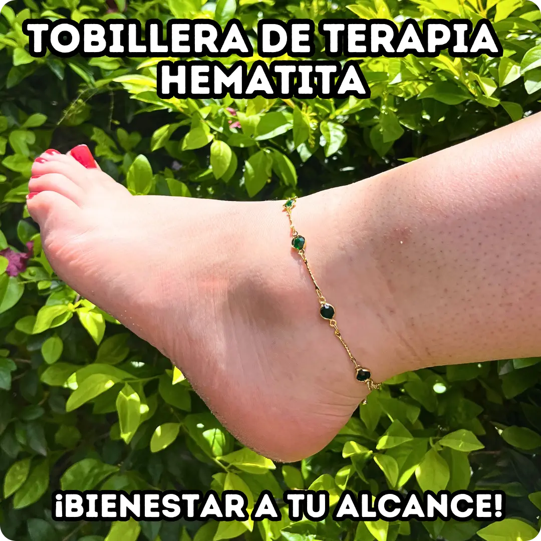 TOBILLERA DE TERAPIA HEMATITA ¡BIENESTAR A TU ALCANCE!