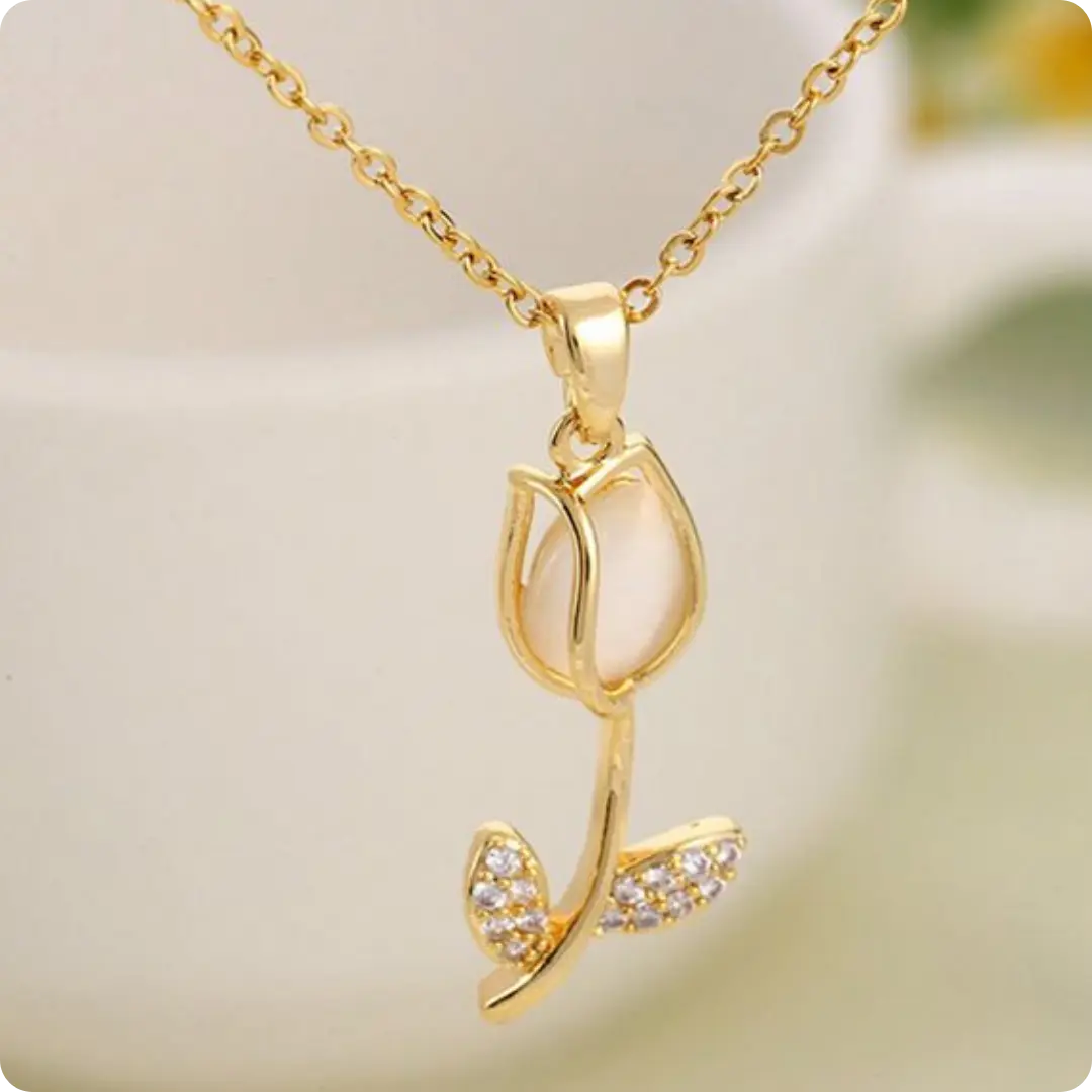 COLLAR TULIPÁN DE AMOR, LA BELLEZA ESTA EN LO SIMPLE